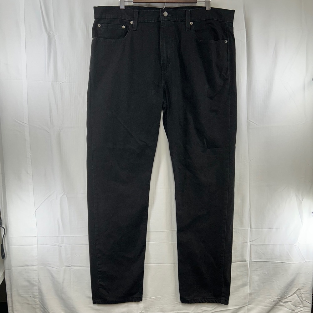Levis 502 Taper Jeans Mens 38x34 Black‎ WaterLess Regular Tapered Fit